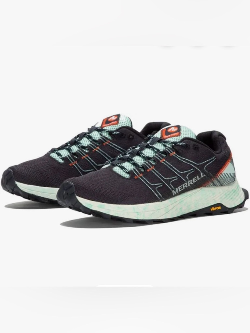 Merrell Women's Moab Flight in Navy and Mint with Orange Accents size 8.5